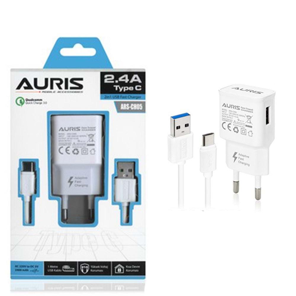 Auris ARS-CH05 Type-C Set 2.4A Şarj Cihazı