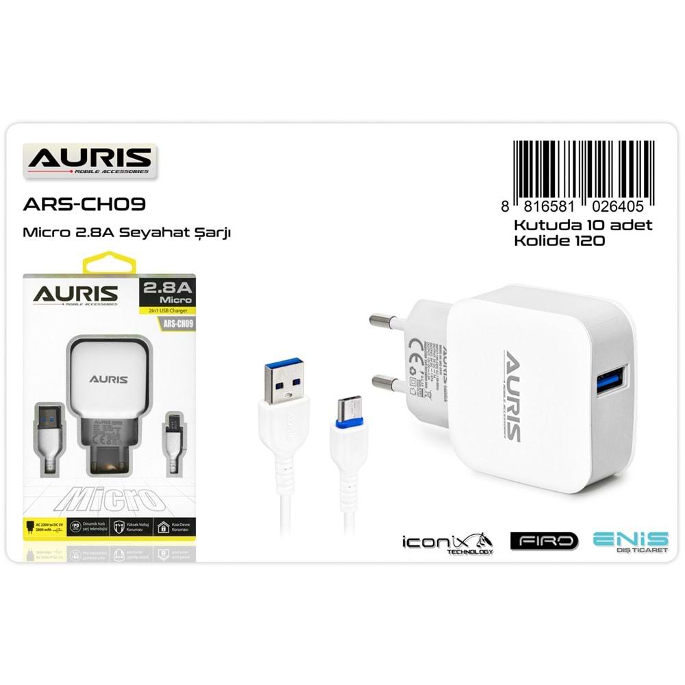 Auris ARS-CH09 Micro Set 2.8A Şarj Cihazı