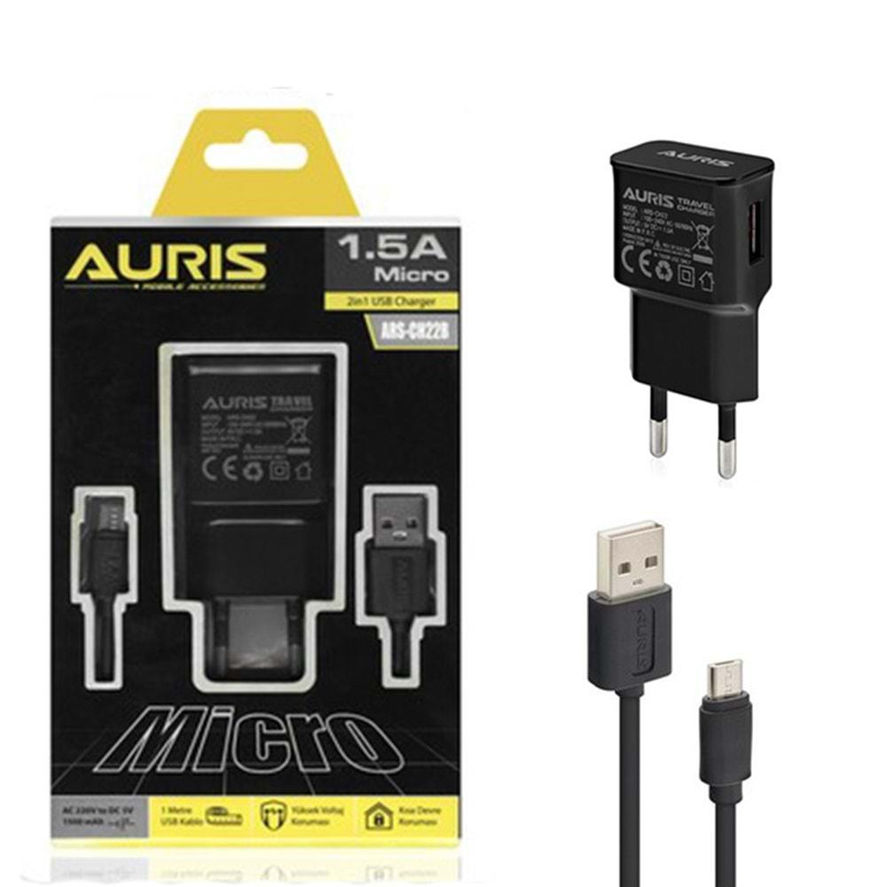 Auris ARS-CH22B Micro Set 1.5A Şarj Cihazı