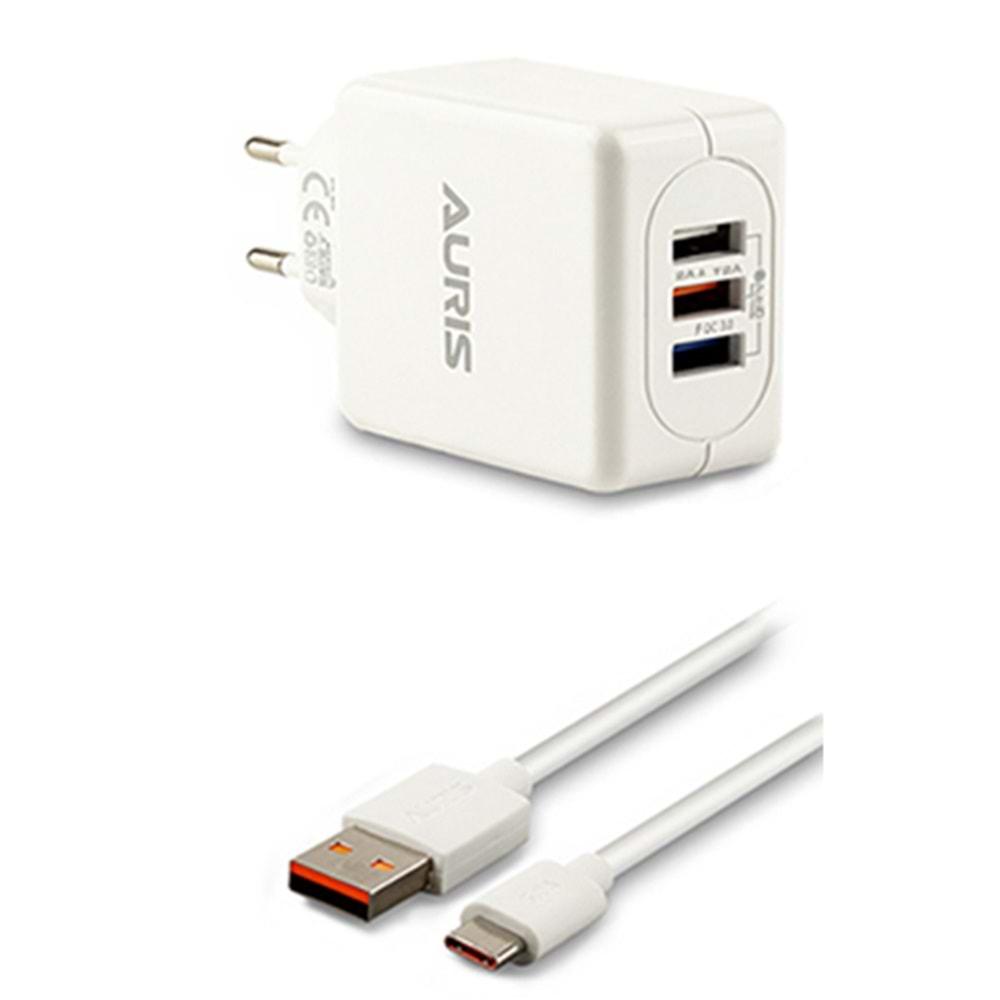 Auris ARS-CH27 Type-C Set 5A+3Usb Şarj Cihazı