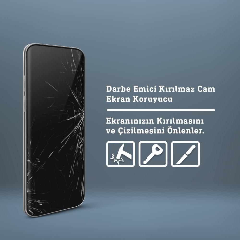 iphone 6 Plus Siyah 5D Temperli Ekran Koruyucu