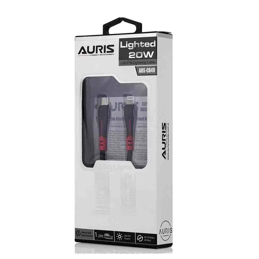 Auris ARS-CB49 PD Lightning Kablo Hasırlı