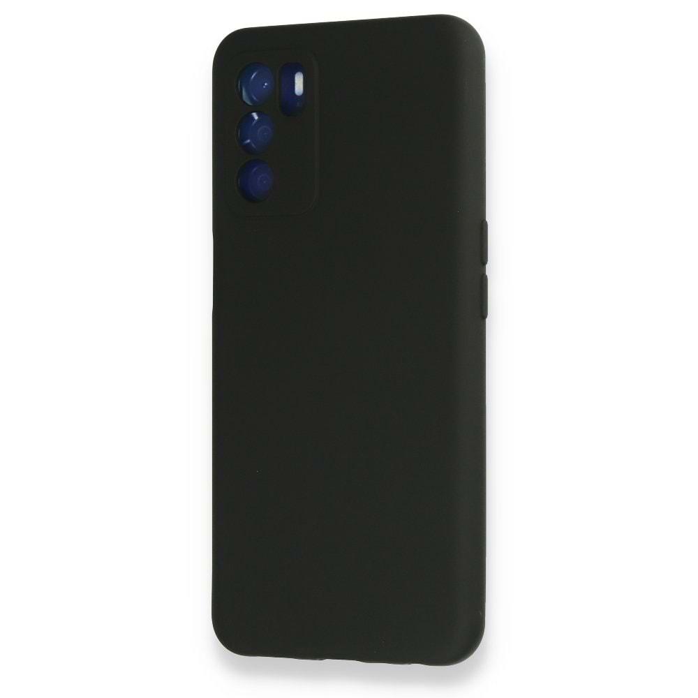 Oppo A16 Siyah Lansman Silikon Cep Telefonu Kılıfı