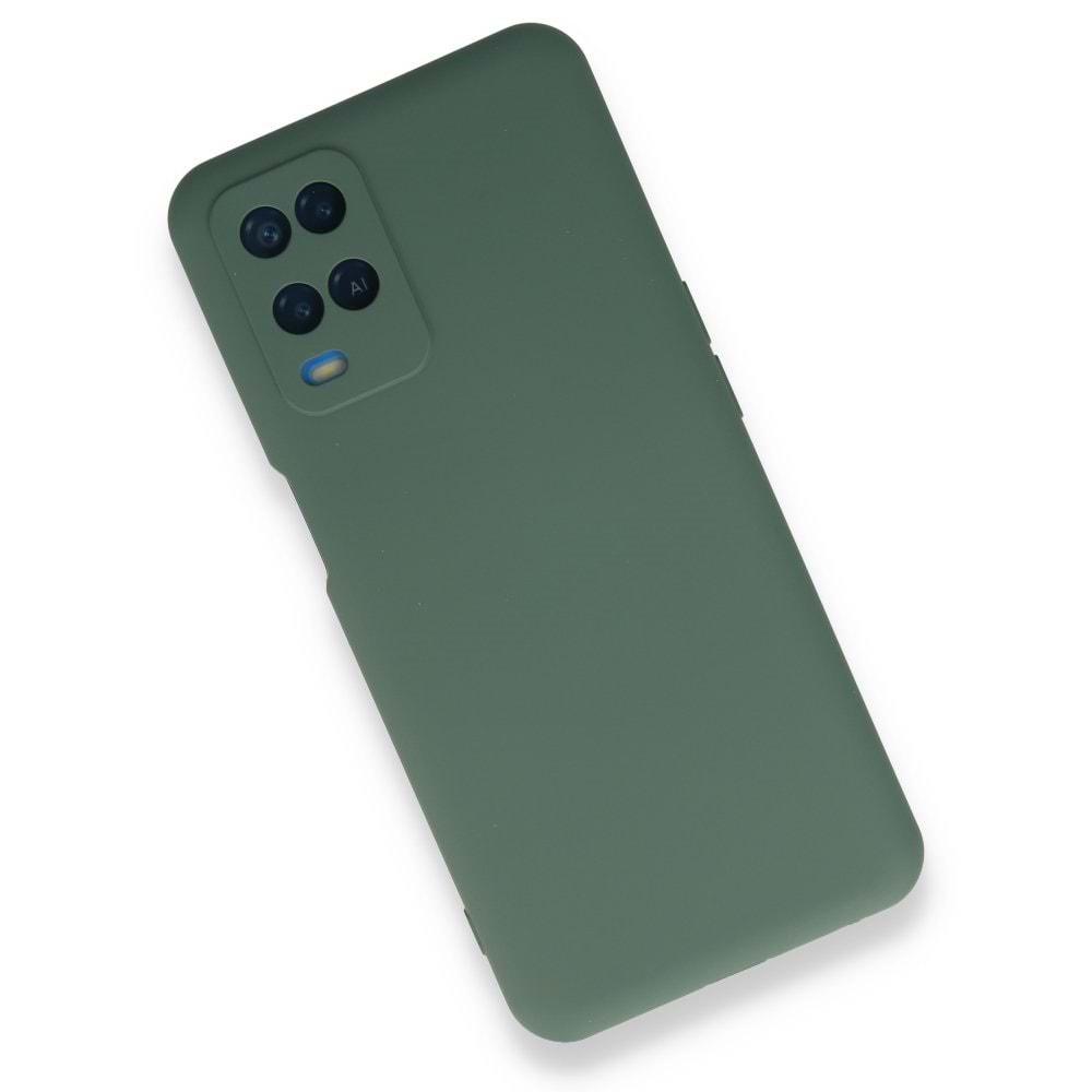 Oppo A54 Haki Yeşil Lansman Silikon Cep Telefonu Kılıfı