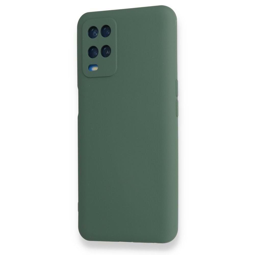 Oppo A54 Haki Yeşil Lansman Silikon Cep Telefonu Kılıfı