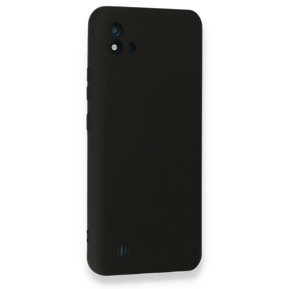 Realme C11 2021 Siyah Lansman Silikon Cep Telefonu Kılıfı