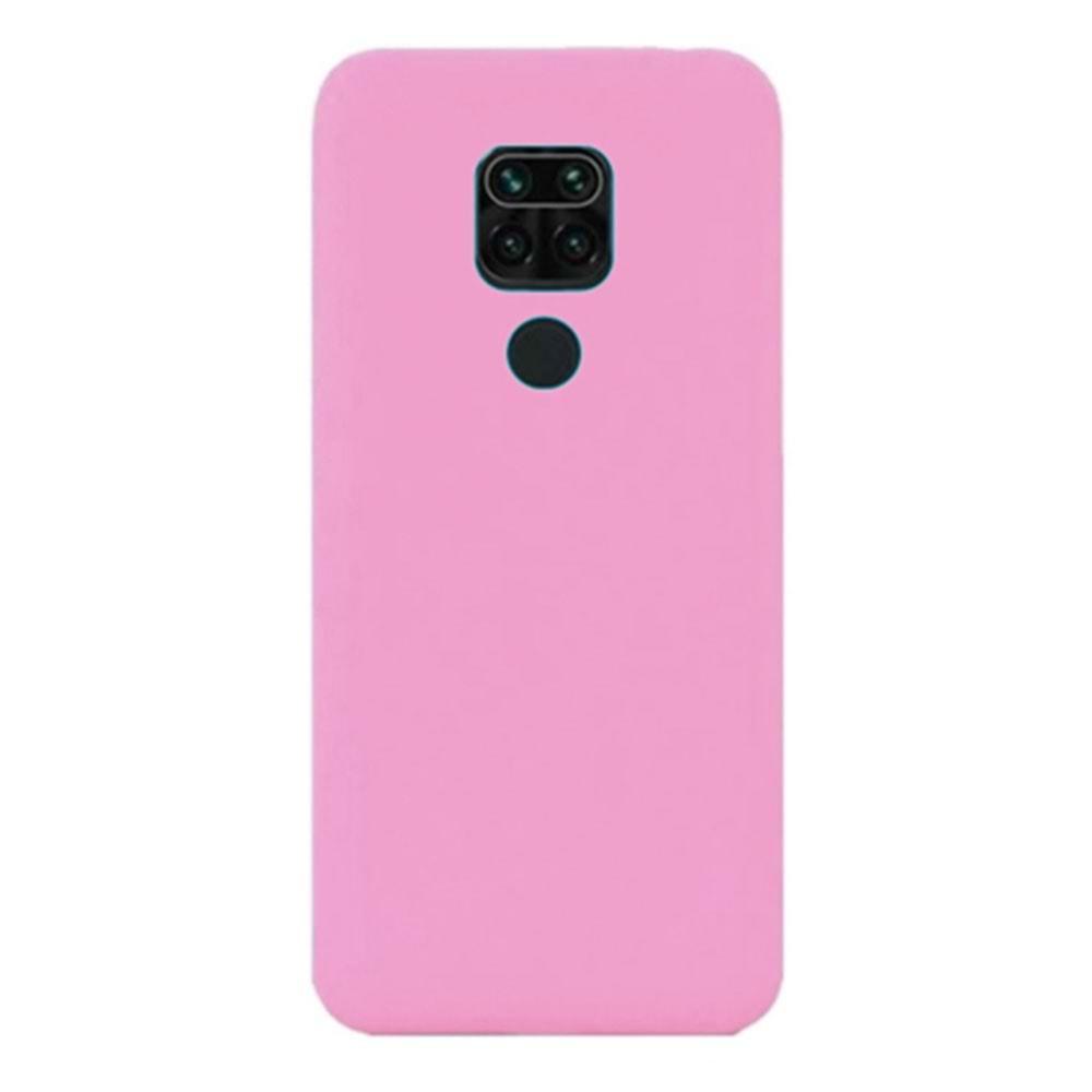 Xiaomi Redmi Note 9 Pembe Lansman Silikon Cep Telefonu Kılıfı