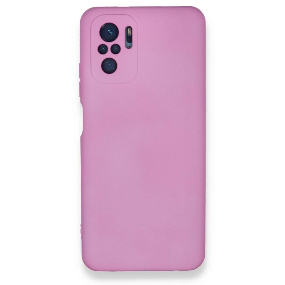 Xiaomi Redmi Note 10S Pembe Lansman Silikon Cep Telefonu Kılıfı