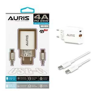 Auris ARS-CH26 Type-C Set 4A+PD+Usb Şarj Cihazı