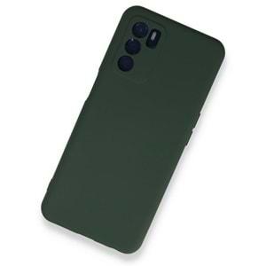 Oppo A16 Haki Yeşil Lansman Silikon Cep Telefonu Kılıfı