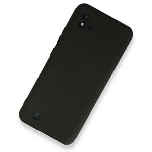 Realme C11 2021 Siyah Lansman Silikon Cep Telefonu Kılıfı