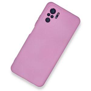 Xiaomi Redmi Note 10S Pembe Lansman Silikon Cep Telefonu Kılıfı