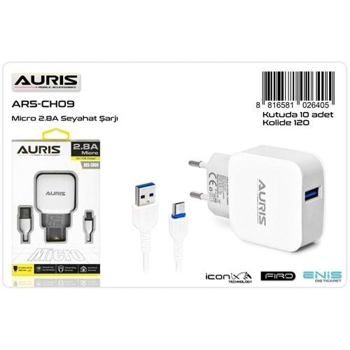 Auris ARS-CH09 Micro Set 2.8A Şarj Cihazı