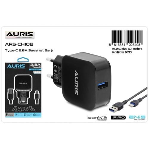 Auris ARS-CH10B Type-C Set 2.8A Şarj Cihazı