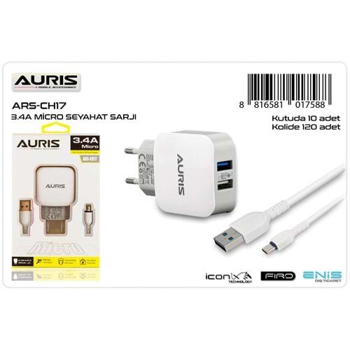 Auris ARS-CH17 Ev Kafa 3.4A Şarj Cihazı
