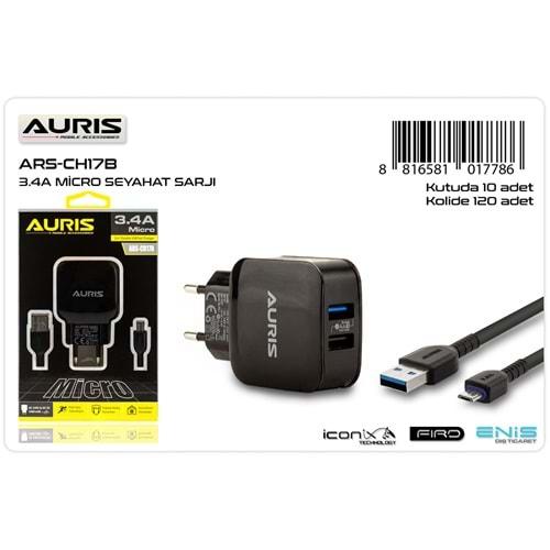 Auris ARS-CH17B Micro Set 3.4A Şarj Cihazı