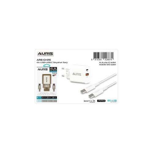 Auris ARS-CH26 PD+USB Kafa 25W+4A Şarj Cihazı
