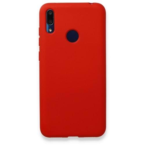Huawei Y7 2019 Kırmızı Lansman Silikon Cep Telefonu Kılıfı