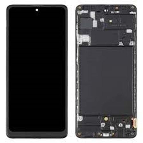 Samsung A71 A715 Big Oled Çıtalı Lcd Ekran Siyah