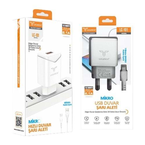 Lucatech LC-101 2.2A Micro Duvar Şarj Aleti