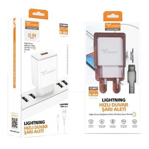 Lucatech LC-104 2.6A Lightning Duvar Şarj Aleti