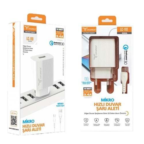 Lucatech LC-110 3.4A Micro Duvar Şarj Aleti