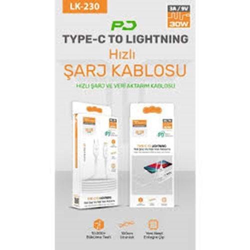 Lucatech LK-230 Pd Type To Ligtning Kablo